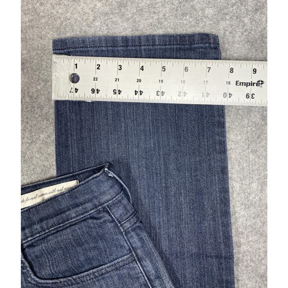 NYDJ Jeans Womens 10P Petite Blue Classic Straight Leg Made in USA Stretch Denim - Picture 8 of 13